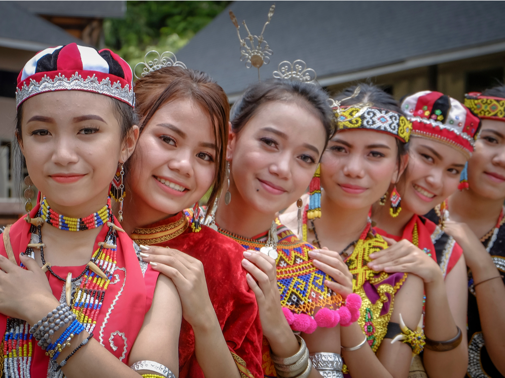 The locals of Sarawak village